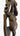 Carved detail on vintage African double-headed wooden figure