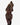 Vintage African double-headed carved figure sculptural view