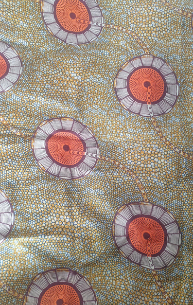Vintage African Print Cotton 1.7m cotton fabric print at Planet Retro NZ