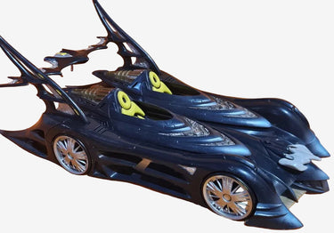Vintage Batman 20-inch 2-in-1 Batmobile toy with detachable motorcycle