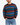 Vintage colourful striped wool blend knit size Medium front view on model
