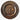 Vintage embossed copper fruit wall plate front view showing raised grapes pears and fruit design