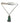 Vintage silver-tone Kia Ora tie bar with green enamel tiki charm and suspended silver chain
