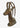 Vintage Korean solid brass antelope ibex bust with sweeping curved horns, front view