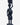 Vintage carved wooden African female figure carrying a baby and basket, black decorative sculptural object.
