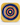 Vintage Petra Ceramics New Zealand square serving platter with colourful concentric rings
