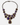 Vintage purple and plum enamel statement necklace with antiqued gold-tone metal