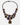 Vintage purple and plum enamel statement necklace with antiqued gold-tone metal