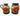 Vintage signed Ashley floral pottery jug and canister pair, front view