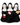 Vintage ceramic figurine of three singing nuns holding hymn books and a lute