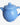 Vintage Sylvac UK blue ceramic teapot from the 1950s–1960s, shown on a neutral background – Planet Retro NZ