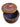 Vintage wooden agate trinket box shown open with blue felt lining