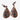 Vintage WM Co copper geometric drop earrings front view