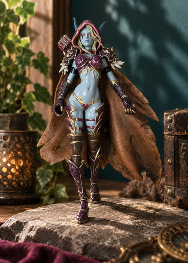 World of Warcraft Sylvanas Windrunner action figure lifestyle display