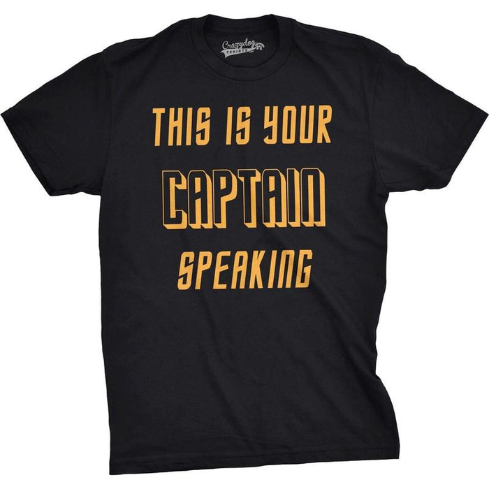 Star Trek Captain Speaking Men's T-Shirt (Small)