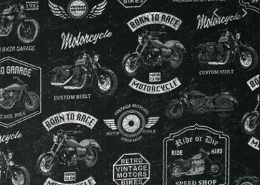 Fabric - Born to Ride in Black