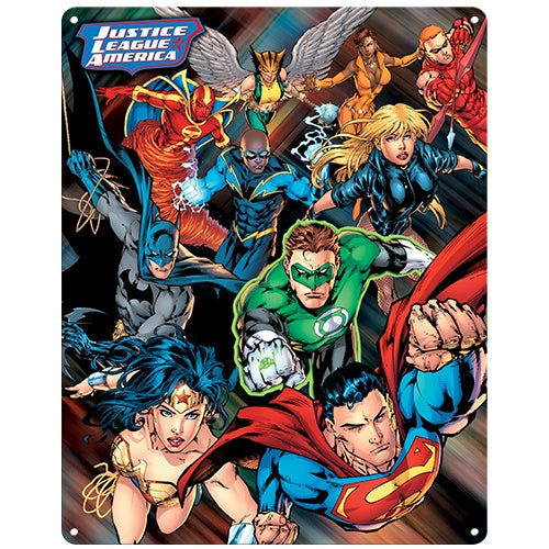 Justice League Comic Heroes A3 Tin Sign