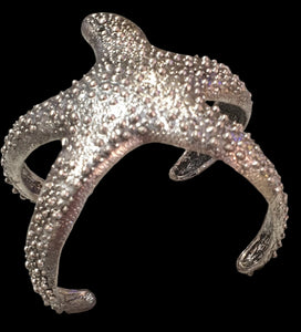 Steampunk Starfish Silver Cuff Bracelet - Planet Retro