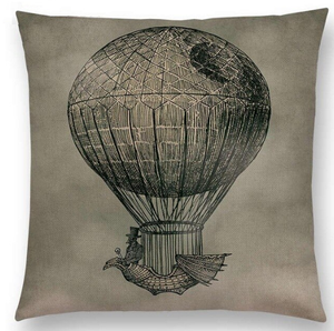 Steampunk Death Star Balloon Cushion Cover