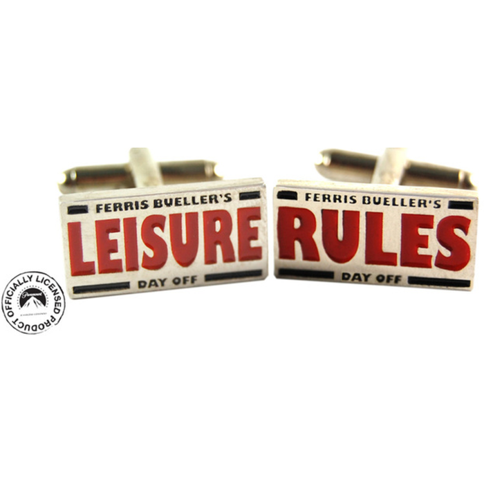 Cufflinks - Ferris Bueller Leisure Rules