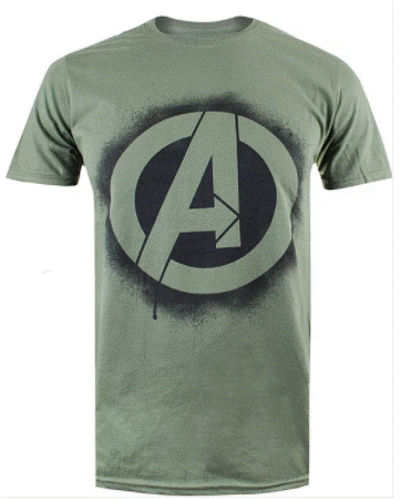 Avengers Logo Green T-Shirt - Men's