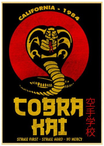 SALE Cobra Kai - Black/Yellow Logo - A3 Art Print