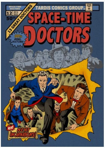 SALE Doctor Who Comic - Space Time Doctors A3 Art Print