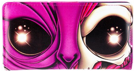 Alien Face Iron Fist Clutch Wallet