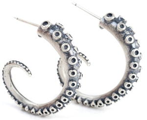 Steampunk Octopus Tentacle Earrings - Planet Retro