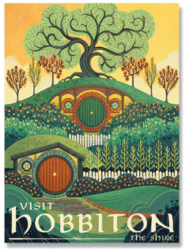 SALE The Hobbit Hobbiton Tree - A3 Art Print