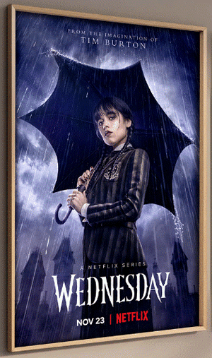 SALE Wednesday Addams Umbrella - A3 Art Print