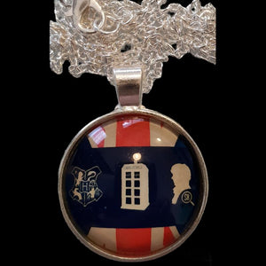 British Multifandom Geek Dome Necklace planet retro nz