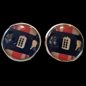 British Multifandom Geek Dome Stud Earrings planet retro nz