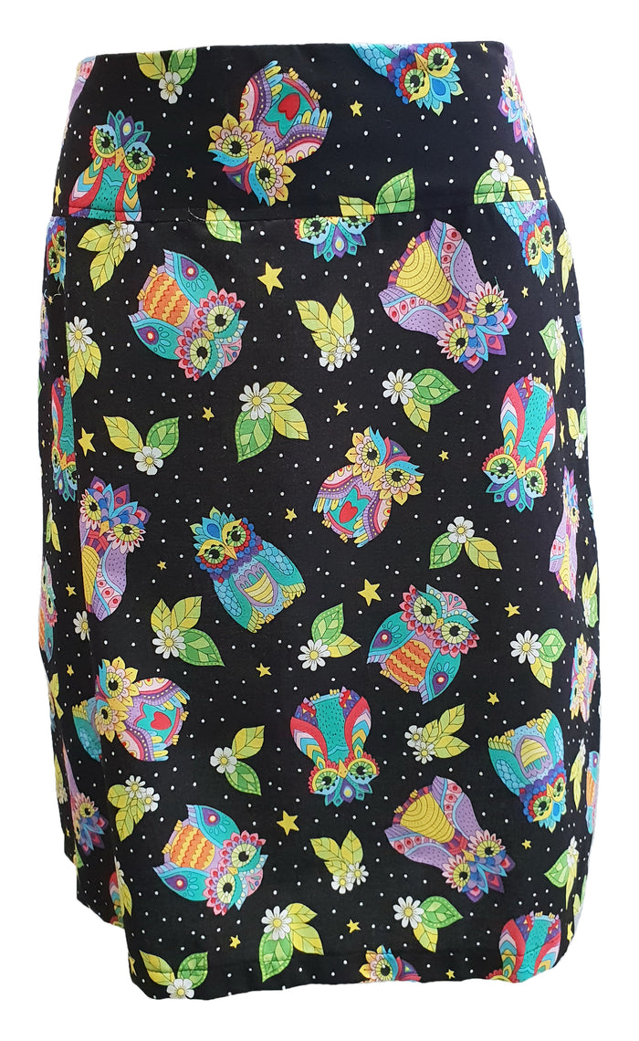 Cosmic Owls Skirt - Planet Retro Original - SALE