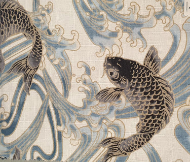 Fabric Japanese Koi (Japan) New Vintage Fabric NZ Vintage Textiles NZ Planet Retro NZ