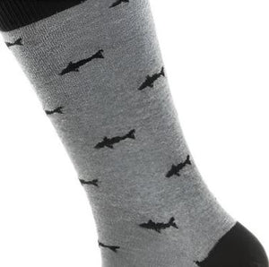 Grey Shark Socks - Unisex Planet Retro NZ