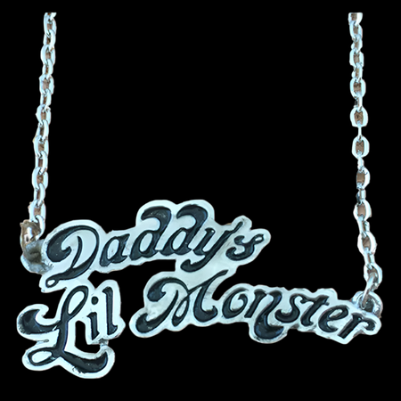 Harley Quinn Necklace - Daddy's Lil Monster Vintage Jewelry NZ Planet Retro NZ