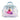 A crossbody handbag featuring a printed design with a fairy tale castle and characters in a pastel color palette, with a chain shoulder strap. Planet Retro NZ