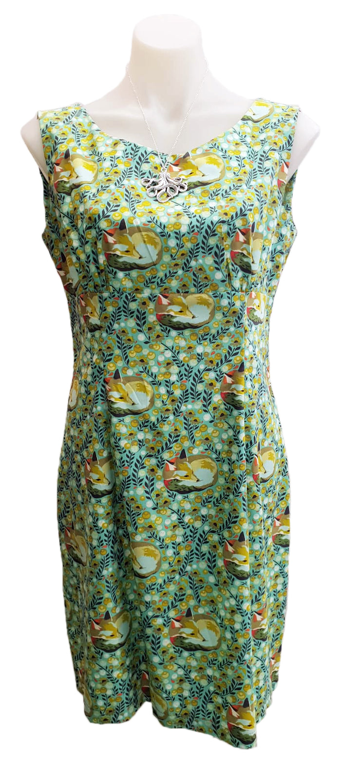 Sleeping Fox Julie Dress - Mint - Planet Retro Original (Large)
