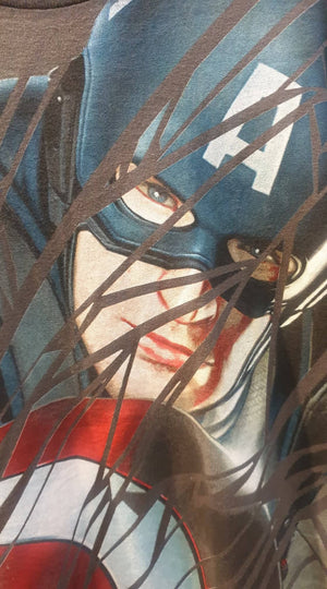 SALE Vintage T-Shirt - Captain America Shield Smasher (Large)