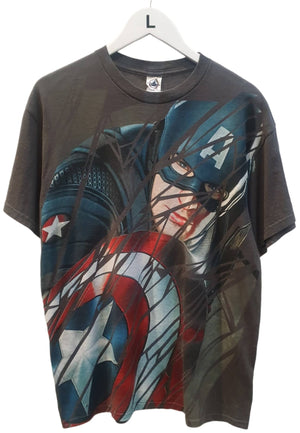 SALE Vintage T-Shirt - Captain America Shield Smasher (Large)
