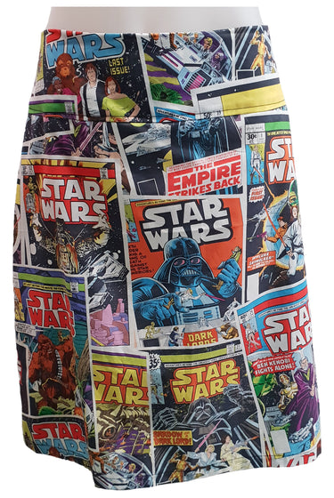 Zip Skirt - Star Wars Comic Print - Planet Retro Original - Planet Retro