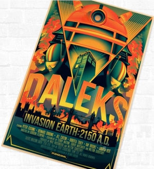 SALE Doctor Who Daleks Invasion Earth - A3 Art Print