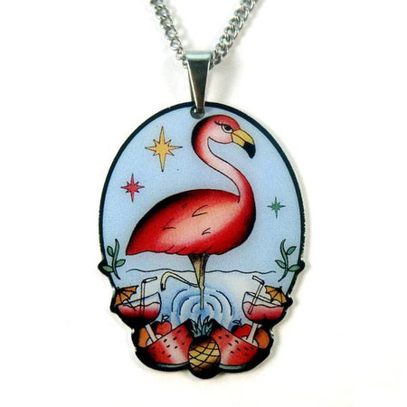 Jubly Umph Necklace - Pink Flamingo - Planet Retro