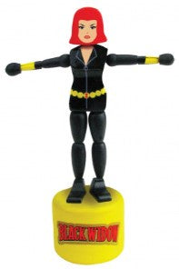 Black Widow Wooden Push Puppet