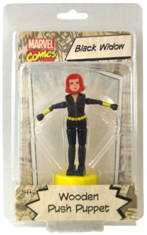 Black Widow Wooden Push Puppet