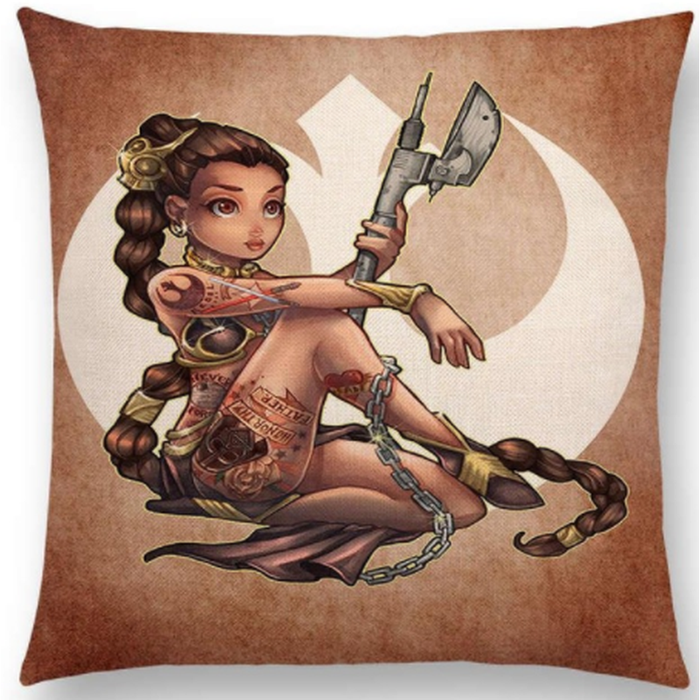 Star Wars Slave Leia Comic Art Cushion Cover