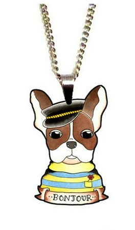 Jubly Umph Necklace - Henri The French Bulldog - Planet Retro