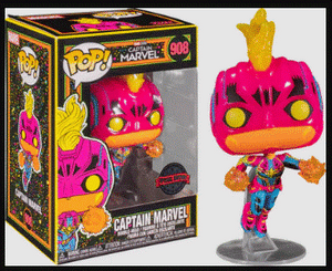 Pop Vinyl - Captain Marvel Black Light #908 Planet Retro NZ