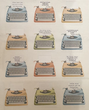 SALE Fabric - Letterpress Typewriters (USA)